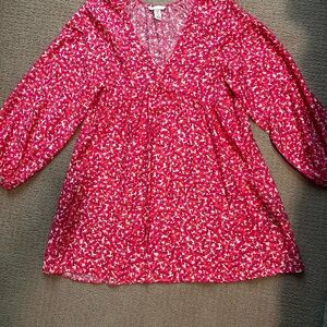 H&M Pink Floral Blouse